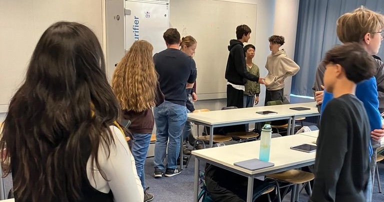 Students interacting during a Crossroads workshop